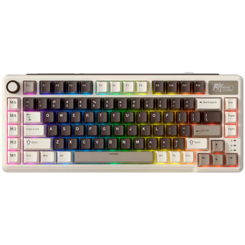 ROYAL KLUDGE RK L75 Mocha Grey Gaming Keyboard Cream switch