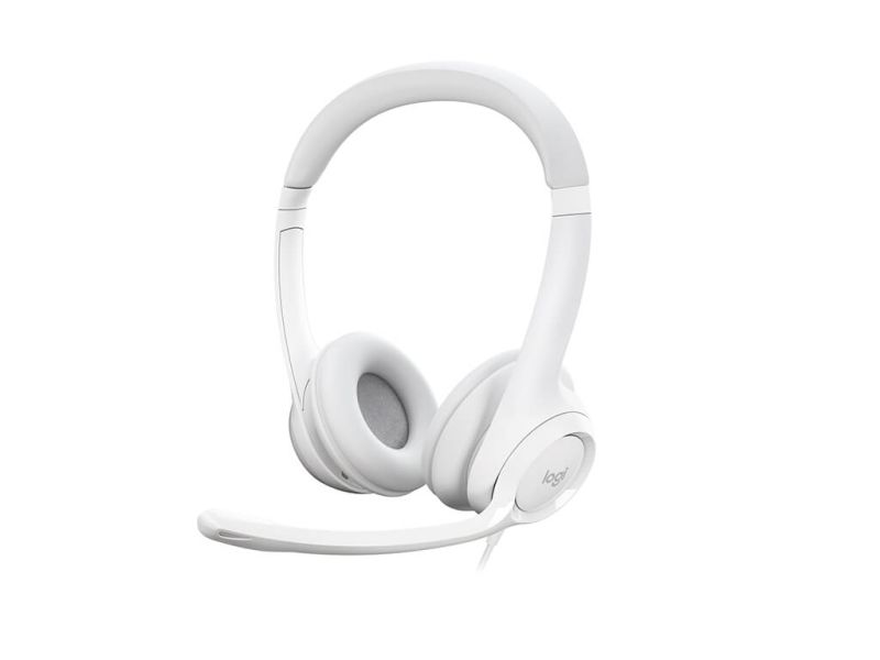 Headset Logitech H390, off-white, USB