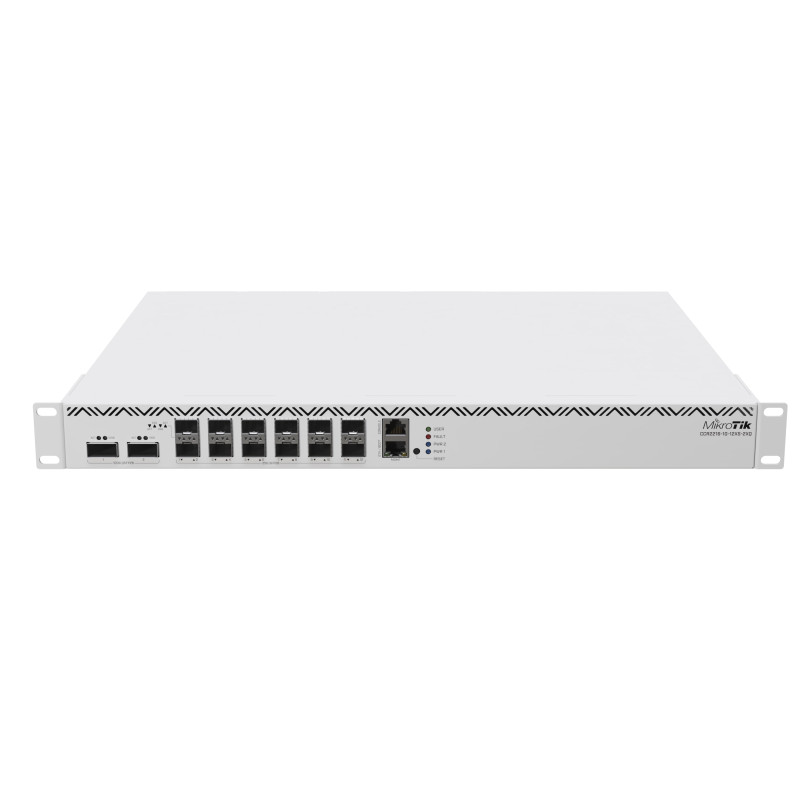 Mikrotik Cloud Core Router 2216-1G-12XS-2XQ, AL73400 CPU (16-cores), 16GB RAM, 2×100G QSFP, 14×25G SFP28, 1×Gbit LAN, 2xM.2 SATA, RouterOS L