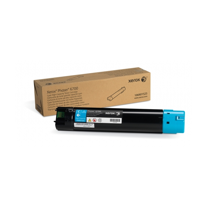 XEROX 106R01523 Cyan High Cap. Toner Cartridge for Phaser 6700 for 12,000 pages of cyan toner