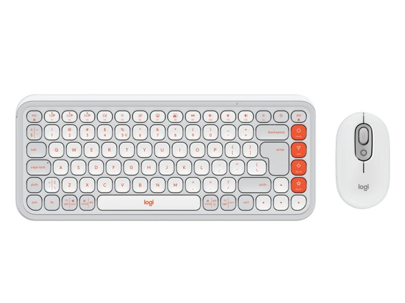 Keyboard & Mouse Logitech POP Icon Combo, Bluetooth, Off-White, SLO g.