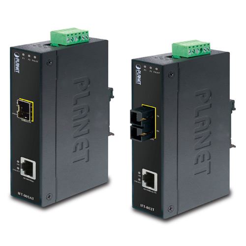 Planet Industrial Ethernet to FX SC SM 15km Industrial Media Converter