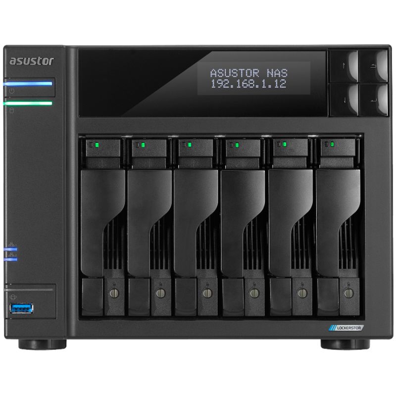 ASUSTOR NAS AS6706T Lockerstor6 Gen2 6x 3.5'' 4x M.2 cache 2x 2.5Gbe Celeron QuadCore N5105 2.9GHz 8GB single PSU desktop