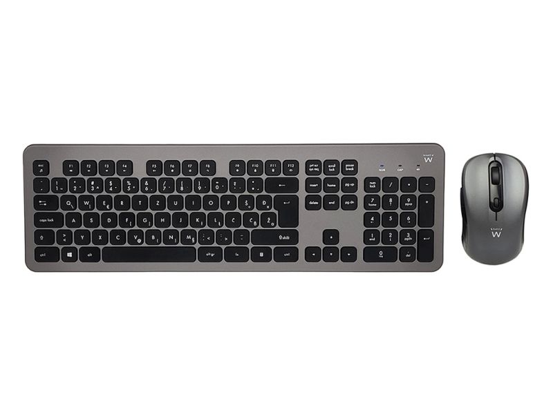 Ewent Wireless Scissor Keyboard and Mouse bundle, USB, SLO