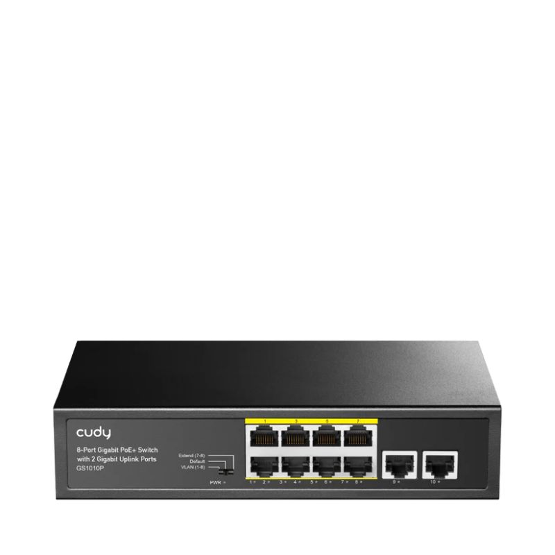 Cudy 8-Port Gigabit PoE+ Switch with 2 Gigabit Uplink Ports 120W Unmanaged