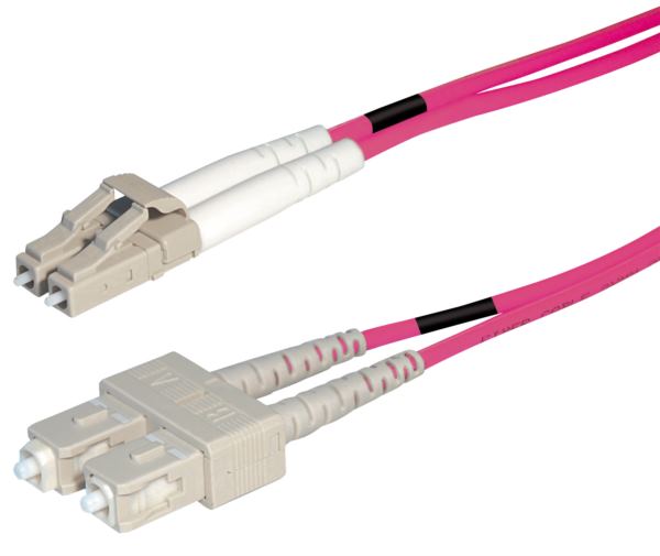 Transmedia Fibre optic MM OM4 Duplex Patch cable LC-SC 15m
