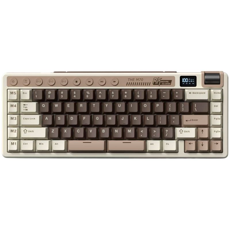 ROYAL KLUDGE RK M70 Mocha Grey Gaming Keyboard Cream switch