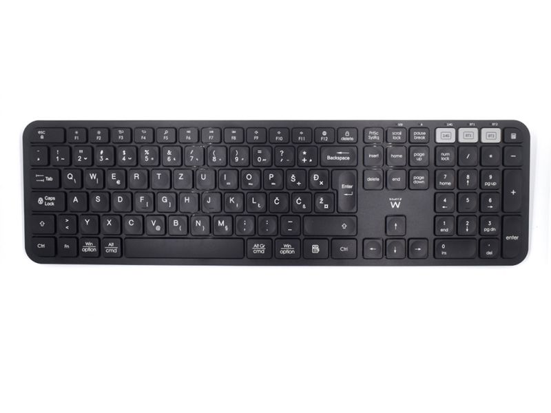 Keyboard Ewent Multi-connect Wireless, Bluetooth, USB, SLO