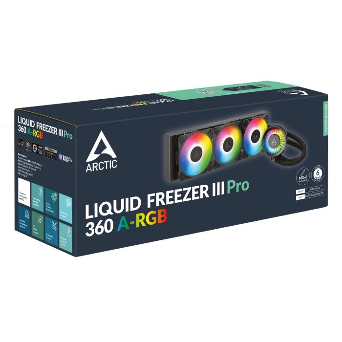 ARCTIC LIQUID FREEZER III PRO 360mm A-RGB water cooling for INTEL/AMD processors (black)