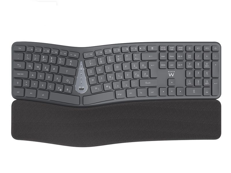 Keyboard Ewent EW3289 Wireless Ergonomic Multi-Connect, SLO